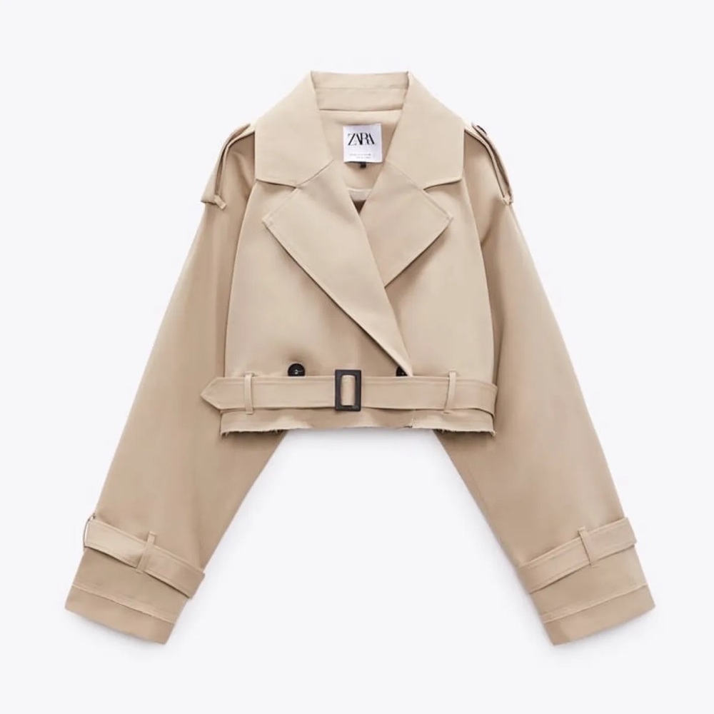 Zara trench cropped jacket